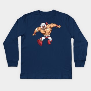 Mexican Wrestler Kids Long Sleeve T-Shirt